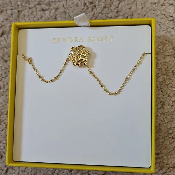 NEW! Kendra Scott 14k Gold Over Brass Cassie Pendant Necklace White Mosaic - Picture 7 of 8